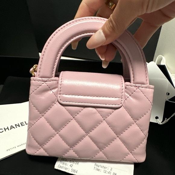 Chanel 24A nano mini Kelly bag pink purple lilac new with box RECEIPT - Picture 4 of 13